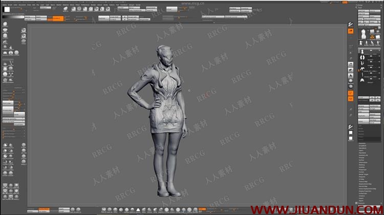 ZBrush科幻护士角色概念设计雕刻技术视频教程 3D 第4张