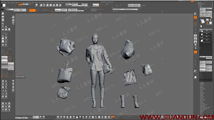 ZBrush科幻护士角色概念设计雕刻技术视频教程 3D 第7张