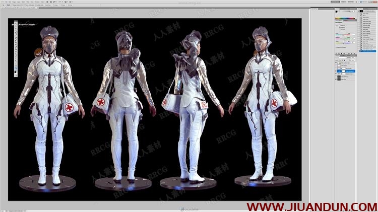 ZBrush科幻护士角色概念设计雕刻技术视频教程 3D 第15张