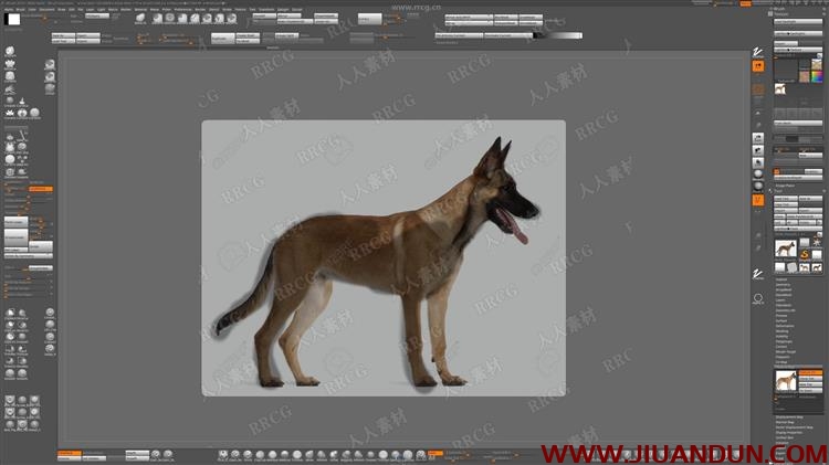 ZBrush科幻机械狗雕刻概念设计实例训练视频教程 3D 第3张