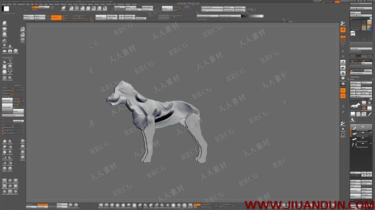 ZBrush科幻机械狗雕刻概念设计实例训练视频教程 3D 第5张