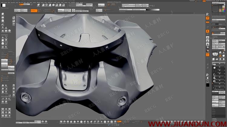 ZBrush科幻机械狗雕刻概念设计实例训练视频教程 3D 第12张