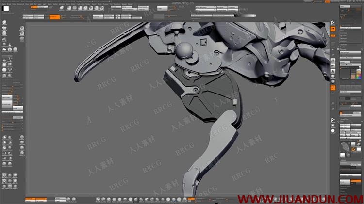 ZBrush科幻机械狗雕刻概念设计实例训练视频教程 3D 第17张
