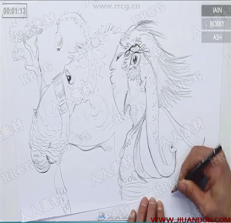 传奇大师Iain McCaig传统素描绘画训练视频教程 CG 第9张