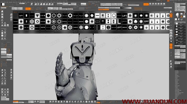 ZBrush科幻便携火箭炮概念设计实例训练视频教程 CG 第10张
