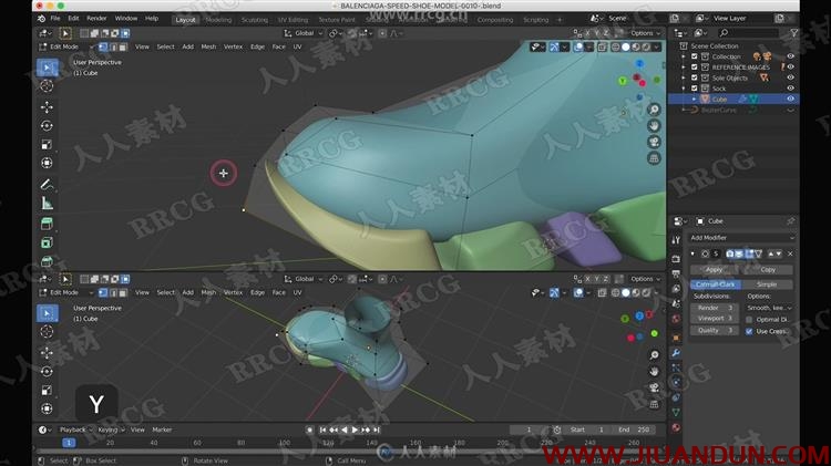 Blender鞋子完整建模实例制作训练视频教程 3D 第7张