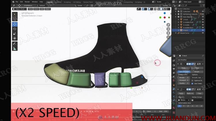 Blender鞋子完整建模实例制作训练视频教程 3D 第9张