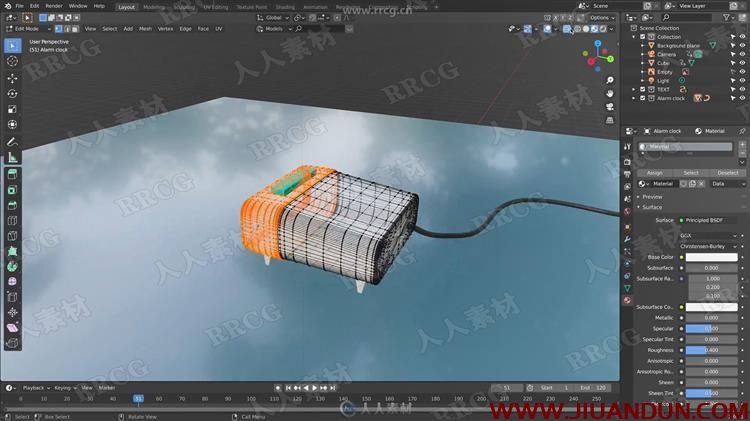 Blender闹钟动画完整建模实例制作训练视频教程 3D 第14张