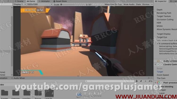 Unity第一人称射击FPS游戏独立开发制作视频教程 CG 第11张
