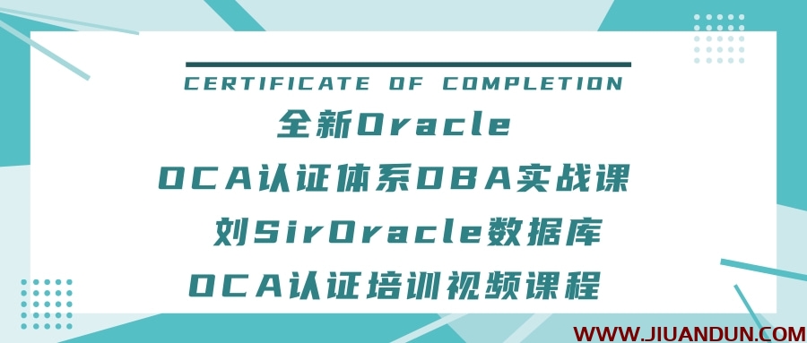 全新Oracle OCA认证体系DBA实战课 刘Sir Oracle数据库OCA认证培训视频课程 IT教程 第1张