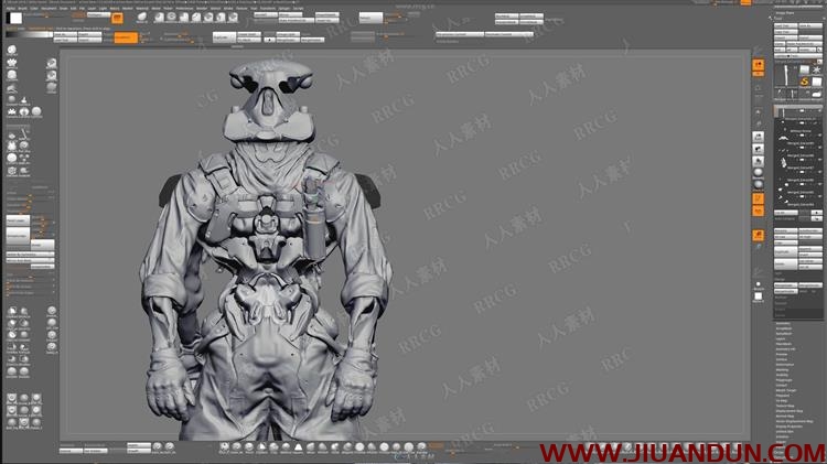 Zbrush独特科幻机械角色设计实例制作中级视频教程 3D 第6张