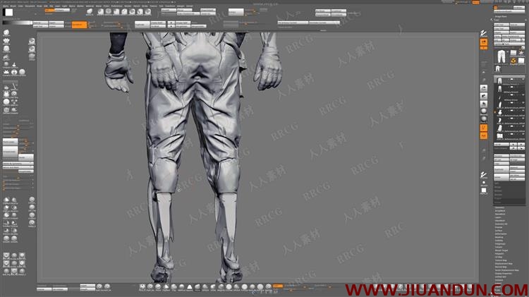 Zbrush独特科幻机械角色设计实例制作中级视频教程 3D 第8张