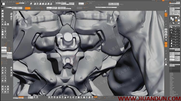 Zbrush独特科幻机械角色设计实例制作中级视频教程 3D 第13张