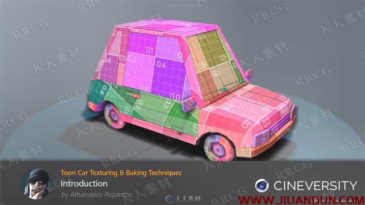 C4D中TOON汽车纹理3D模型拆分训练视频教程 C4D 第3张