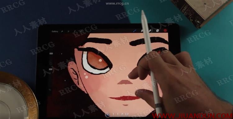 卡通女孩肖像iPad数字绘画技能实例训练视频教程 AE 第6张