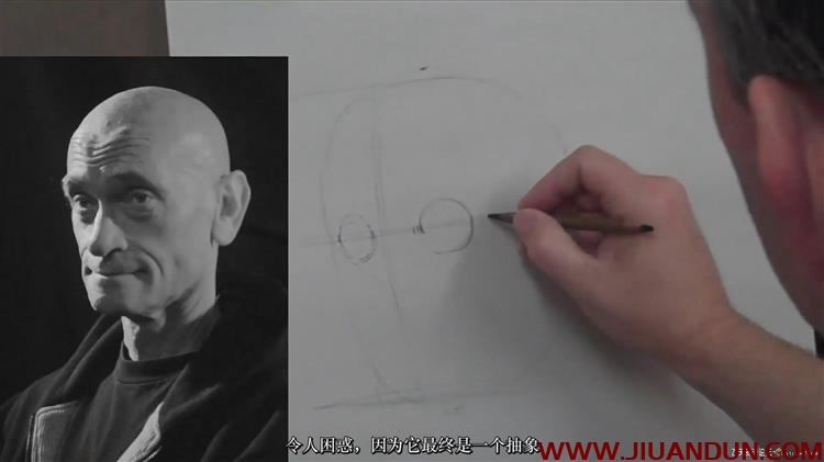内森·福克斯(Nathan Fowkes)用木炭笔绘制人物肖像中文字幕 CG 第2张