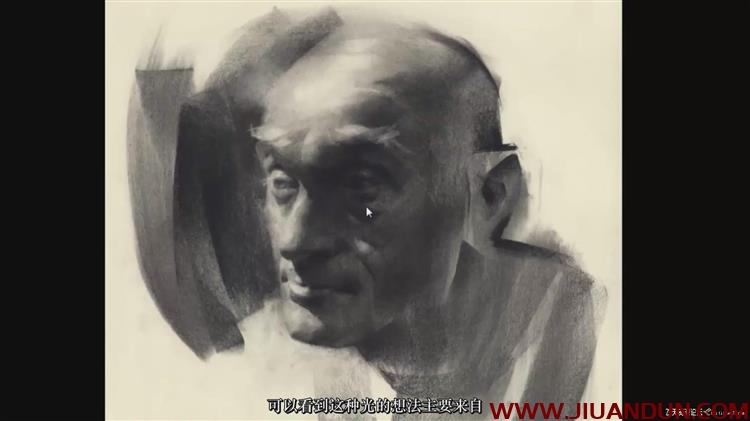 内森·福克斯(Nathan Fowkes)用木炭笔绘制人物肖像中文字幕 CG 第6张