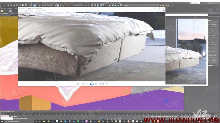 3Dmax室内家居被子枕头等模型覆盖训练视频教程 3D 第6张