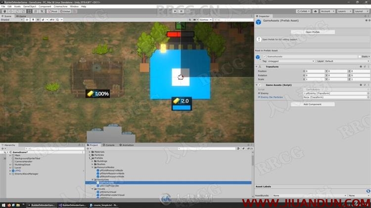 Unity塔防与RTS游戏开发制作技术训练视频教程 CG 第13张