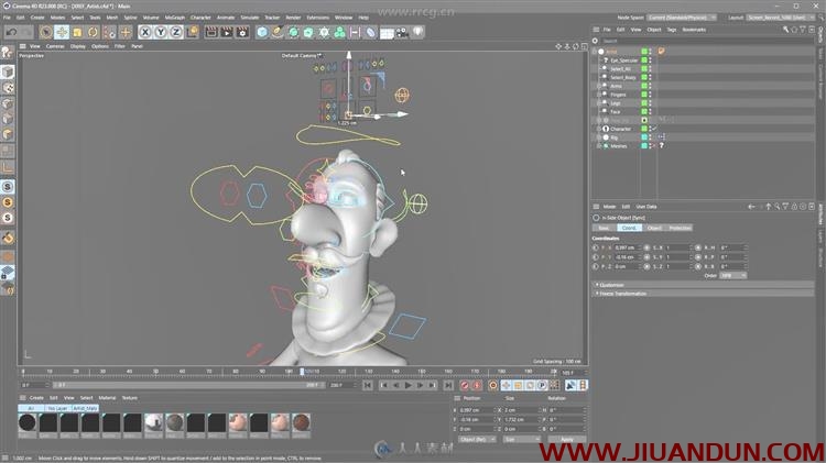 C4D创建面部动画处理实例完整制作视频教程 C4D 第6张