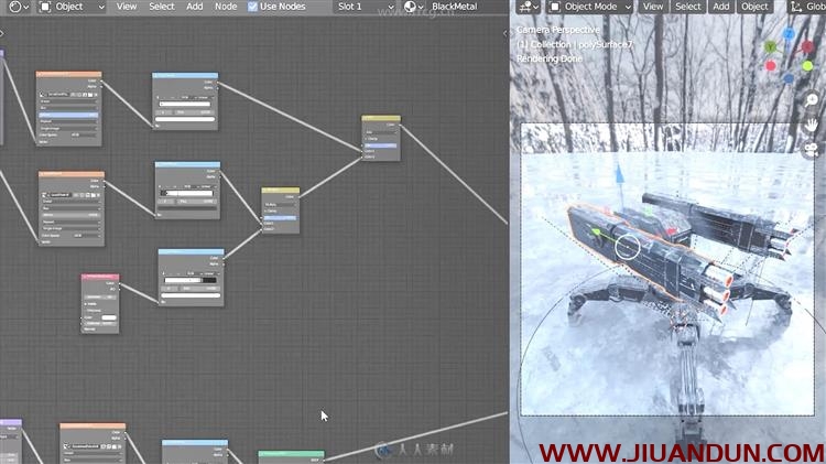 Blender 2.9混合程序着色器网络技能训练视频教程 3D 第2张