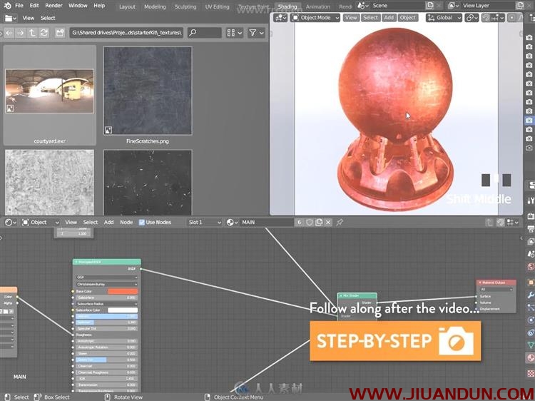 Blender 2.9混合程序着色器网络技能训练视频教程 3D 第8张