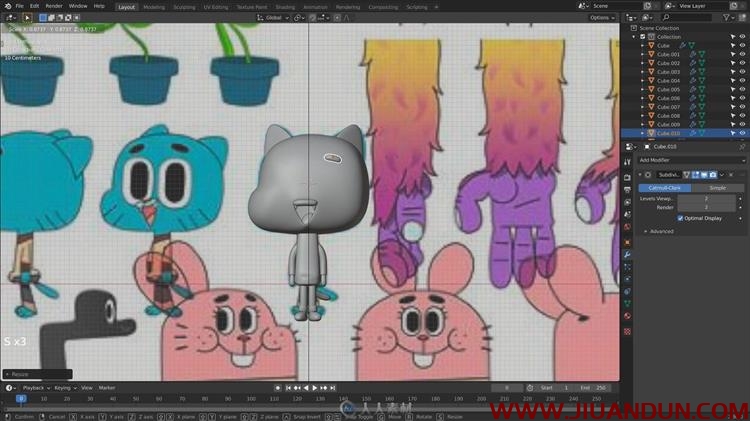Blender中创建3D角色建模实例技能训练视频教程 CG 第8张