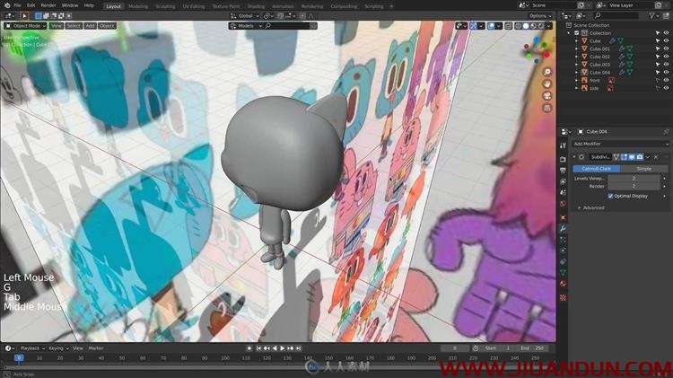 Blender中创建3D角色建模实例技能训练视频教程 CG 第9张