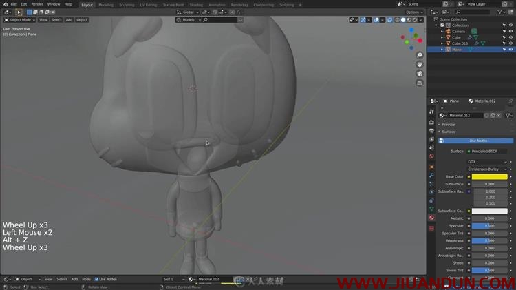 Blender中创建3D角色建模实例技能训练视频教程 CG 第11张