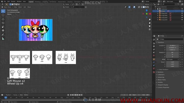 Blender初学者飞天小女警动画角色模型实例视频教程 CG 第7张