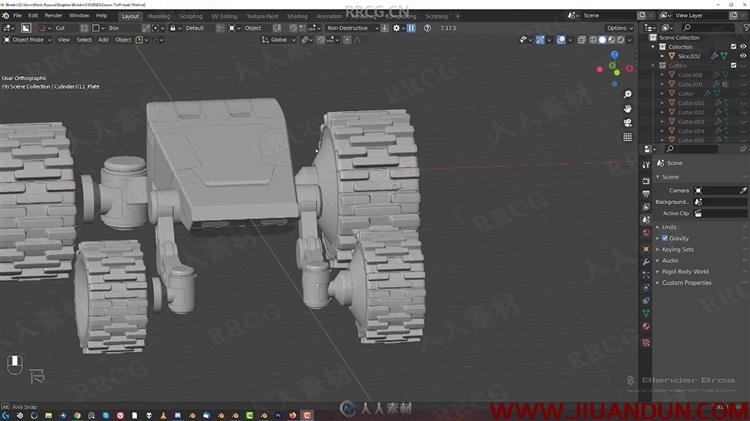 Blender硬表面建模及越野车实例建模视频教程 3D 第9张