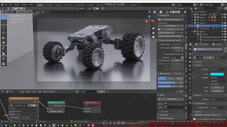 Blender硬表面建模及越野车实例建模视频教程 3D 第16张