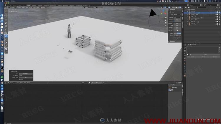 Blender绘制混合3D环境草图视频教程 3D 第6张