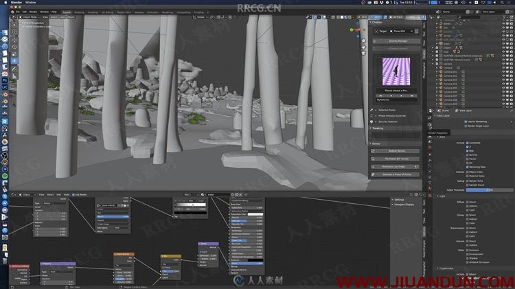 Blender绘制混合3D环境草图视频教程 3D 第10张
