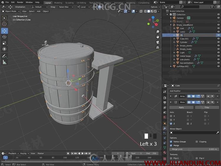 Blender地下城地牢多边形建模视频教程 3D 第16张