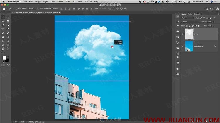 PS天空云朵笔刷图像合成制作技能视频教程 PS教程 第6张