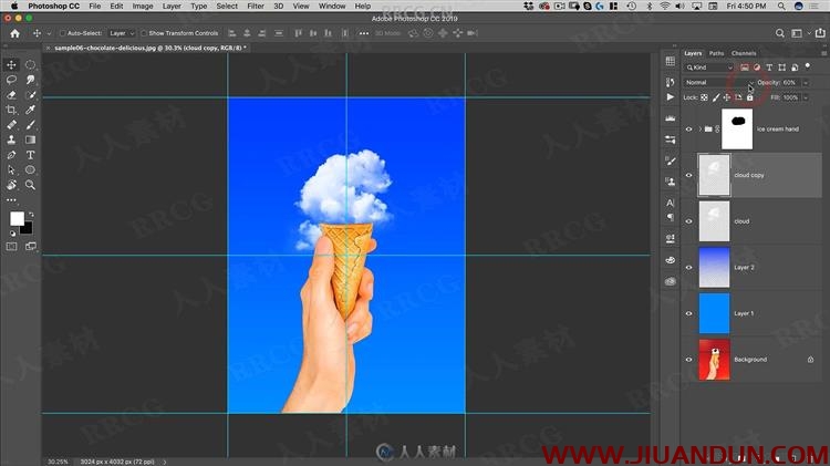 PS天空云朵笔刷图像合成制作技能视频教程 PS教程 第14张