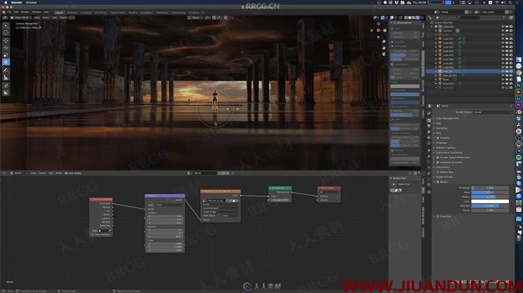 Blender混合式科幻场景建模视频教程 3D 第11张