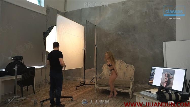 摄影棚中模拟自然光拍摄女性裸体视频教程 摄影 第5张