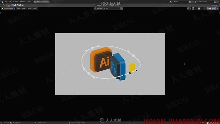 Blender中创建3D图标循环动画视频教程 3D 第3张