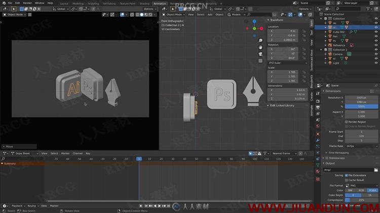 Blender中创建3D图标循环动画视频教程 3D 第11张