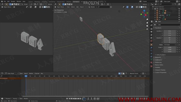 Blender中创建3D图标循环动画视频教程 3D 第12张