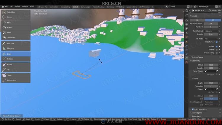 Blender动漫城堡风格3D环境场景设计视频教程 3D 第13张