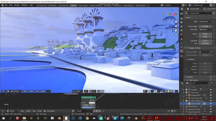 Blender动漫城堡风格3D环境场景设计视频教程 3D 第17张