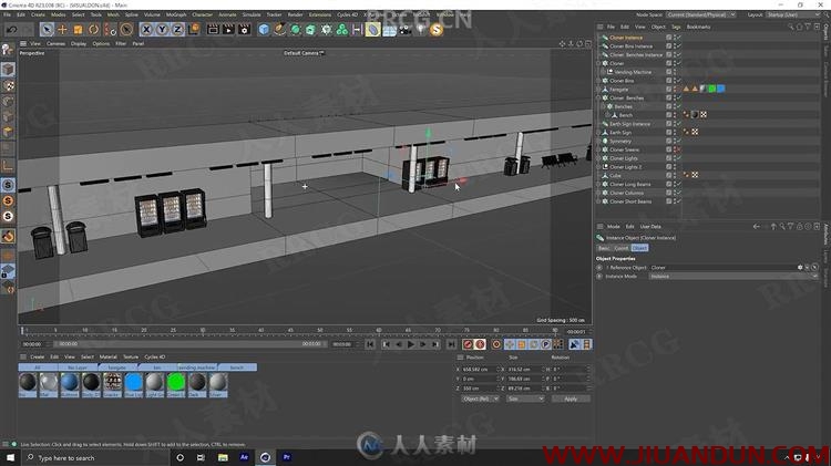 C4D渲染创建空间训练太空火车站场景建模视频教程 C4D 第2张