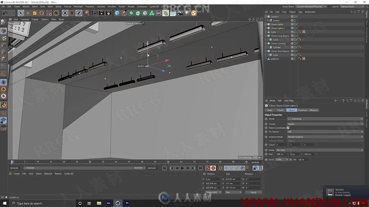 C4D渲染创建空间训练太空火车站场景建模视频教程 C4D 第9张