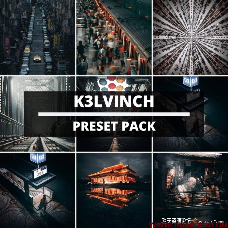 台北摄影师K3LVINCH城市街拍电影色调LR预设包 K3LVINCH PRESET PACK LR预设 第1张