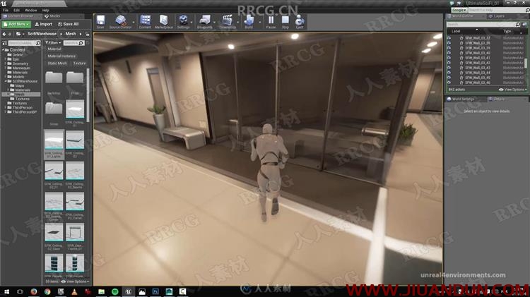 Unreal Engine办公室写字楼游戏环境场景完整制作视频教程 design others 第28张