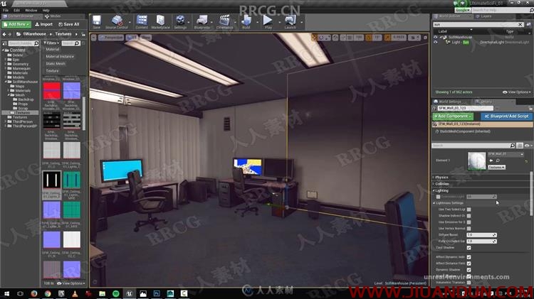 Unreal Engine办公室写字楼游戏环境场景完整制作视频教程 design others 第35张
