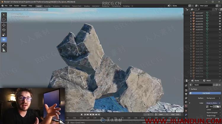 Blender初学者创建3D逼真石剑模型实例视频教程 CG 第7张